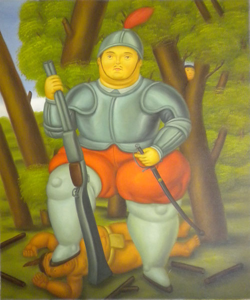 Vendita falso d'autore El conquistador di Fernando Botero